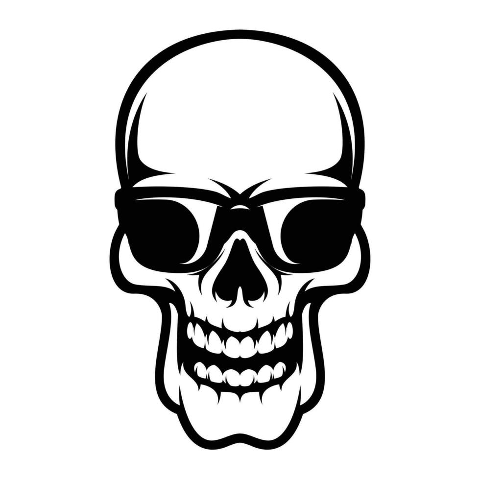 Skull Sunglasses Outline vector