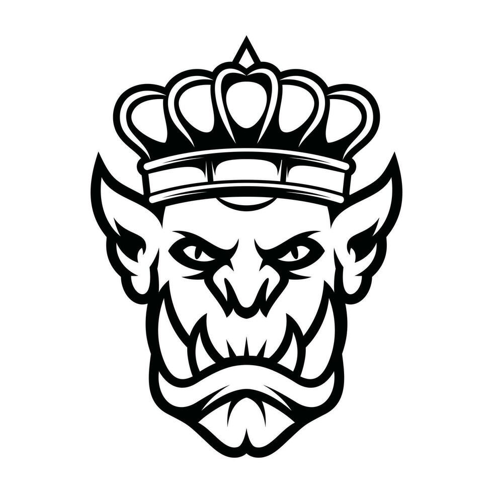 Ogre King Outline vector