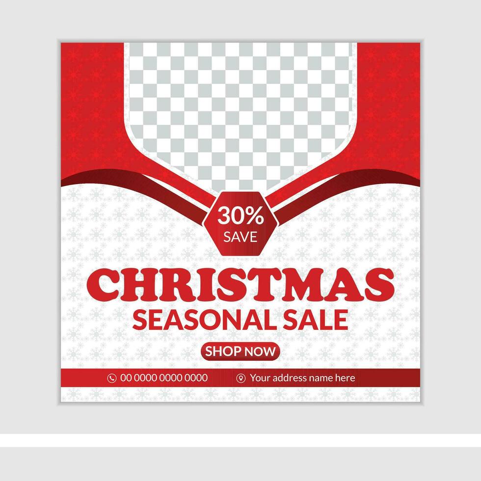 Christmas social media  post design layout vector