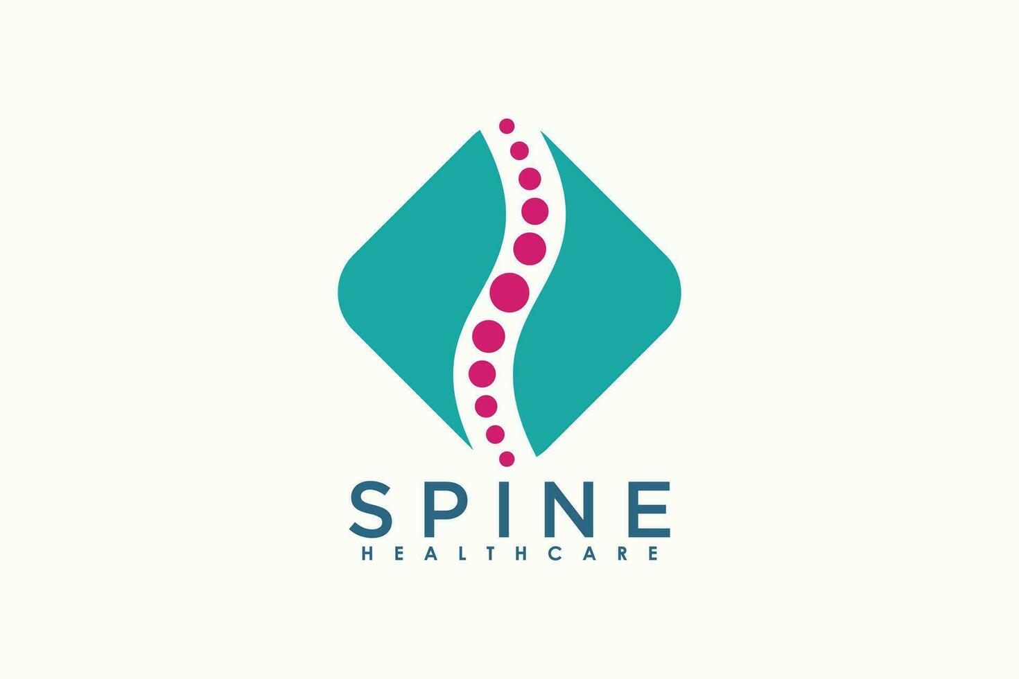 chiropractic logo design with spine concept vector