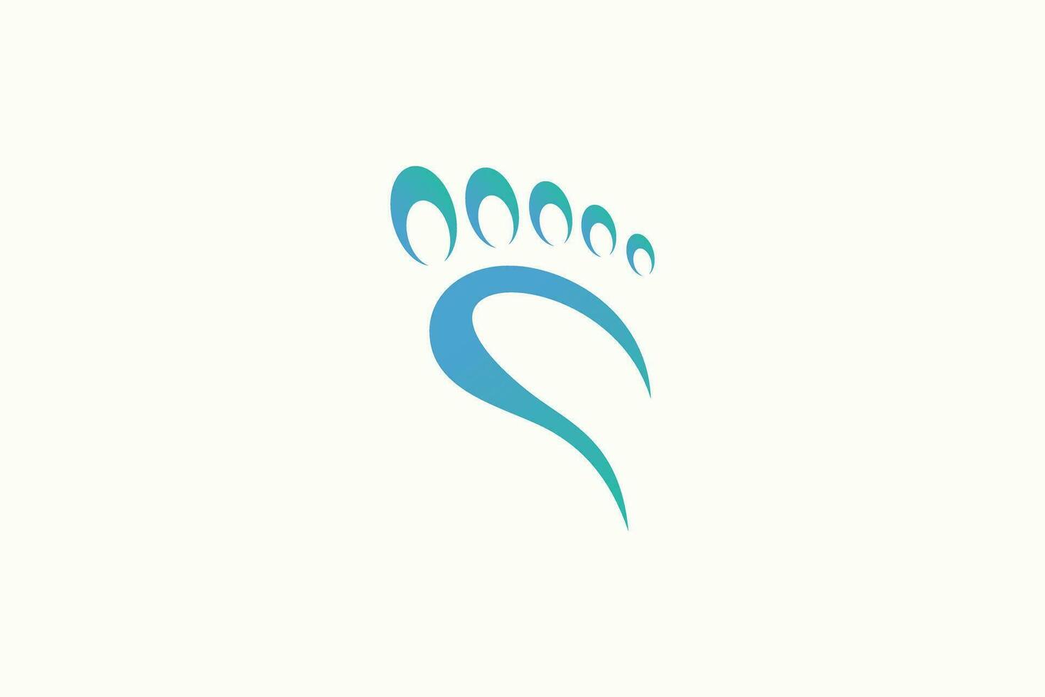 Foot  logo design health illustration woman pedicure salon and clinic premium vector