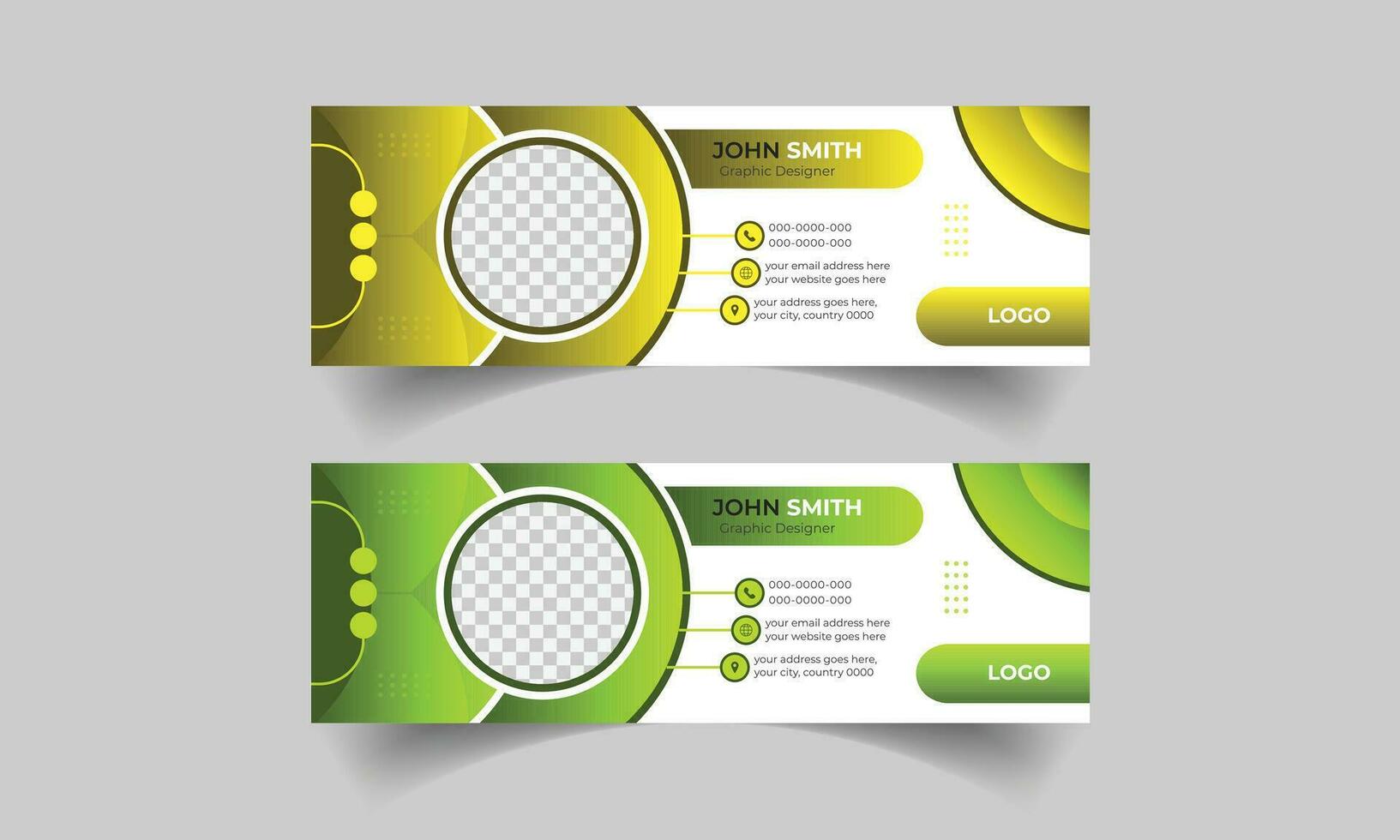 Geometric and contemporary design for an email footer or signature vector