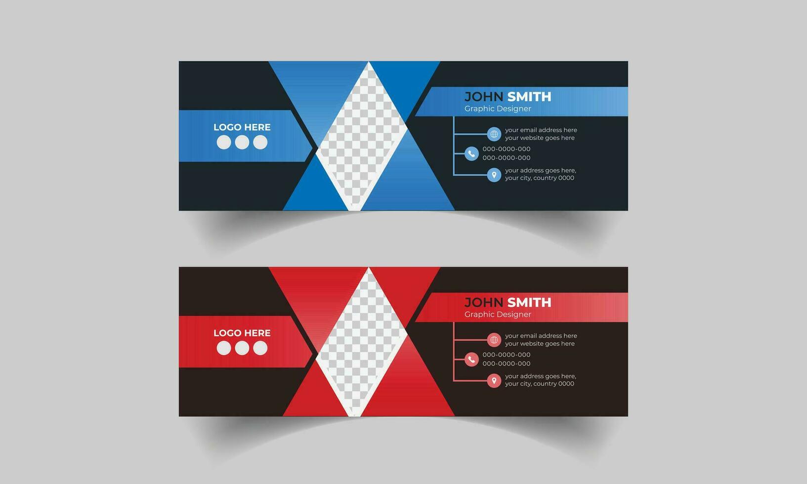 Simple and artistic email signature vector