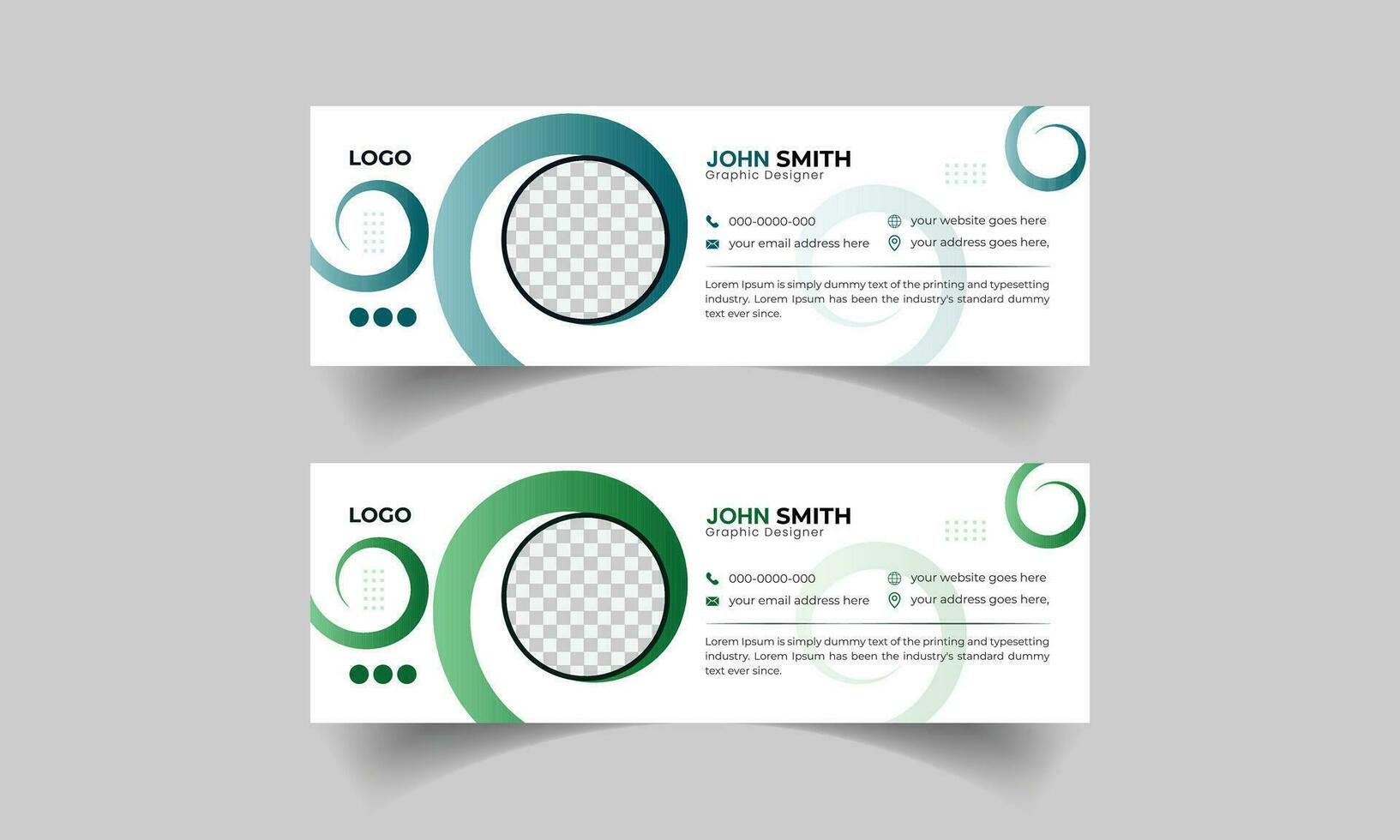 business email signature vector