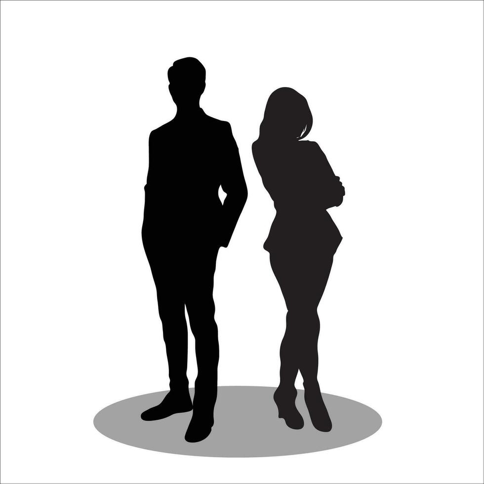 Couple silhouette vector