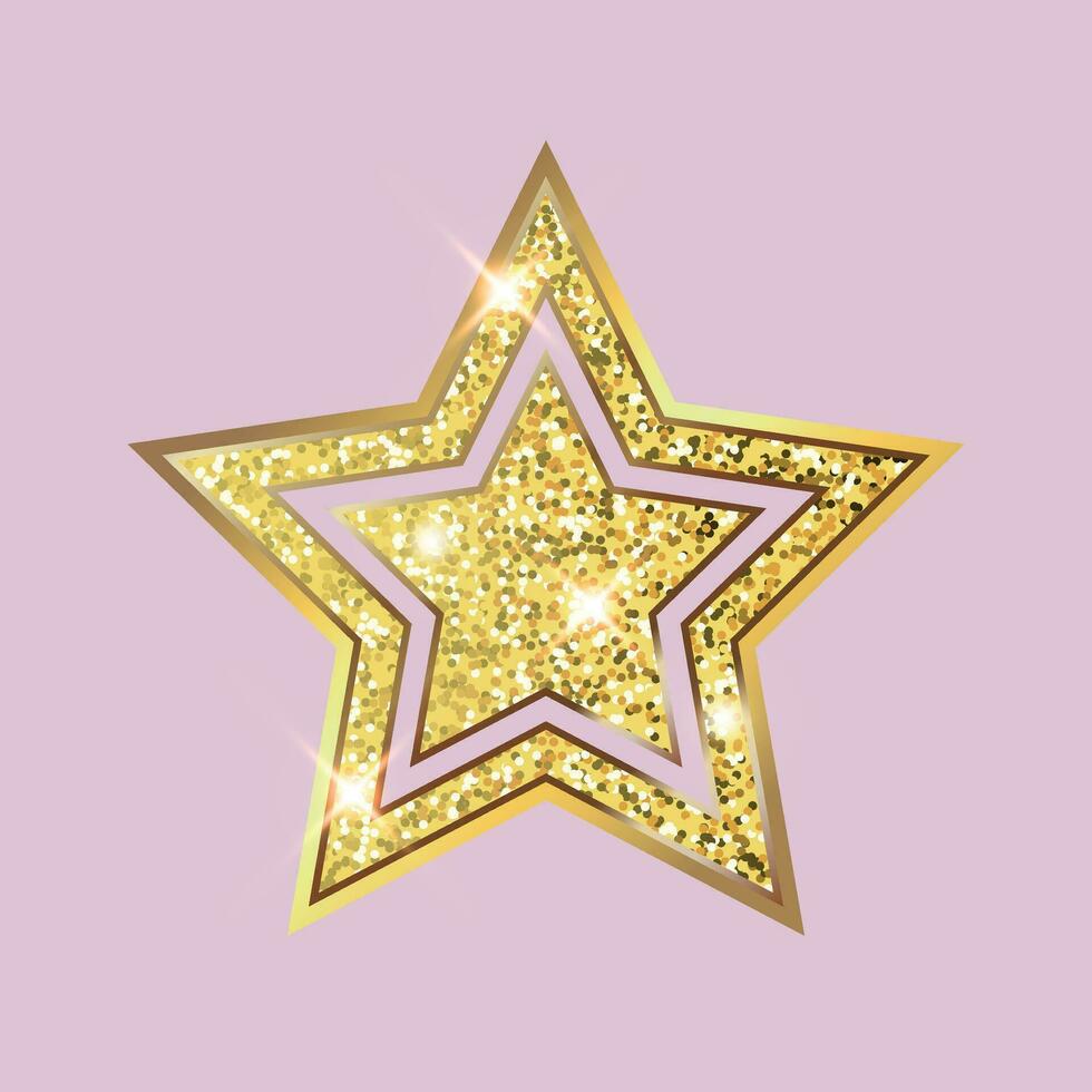oro Brillantina vector estrella