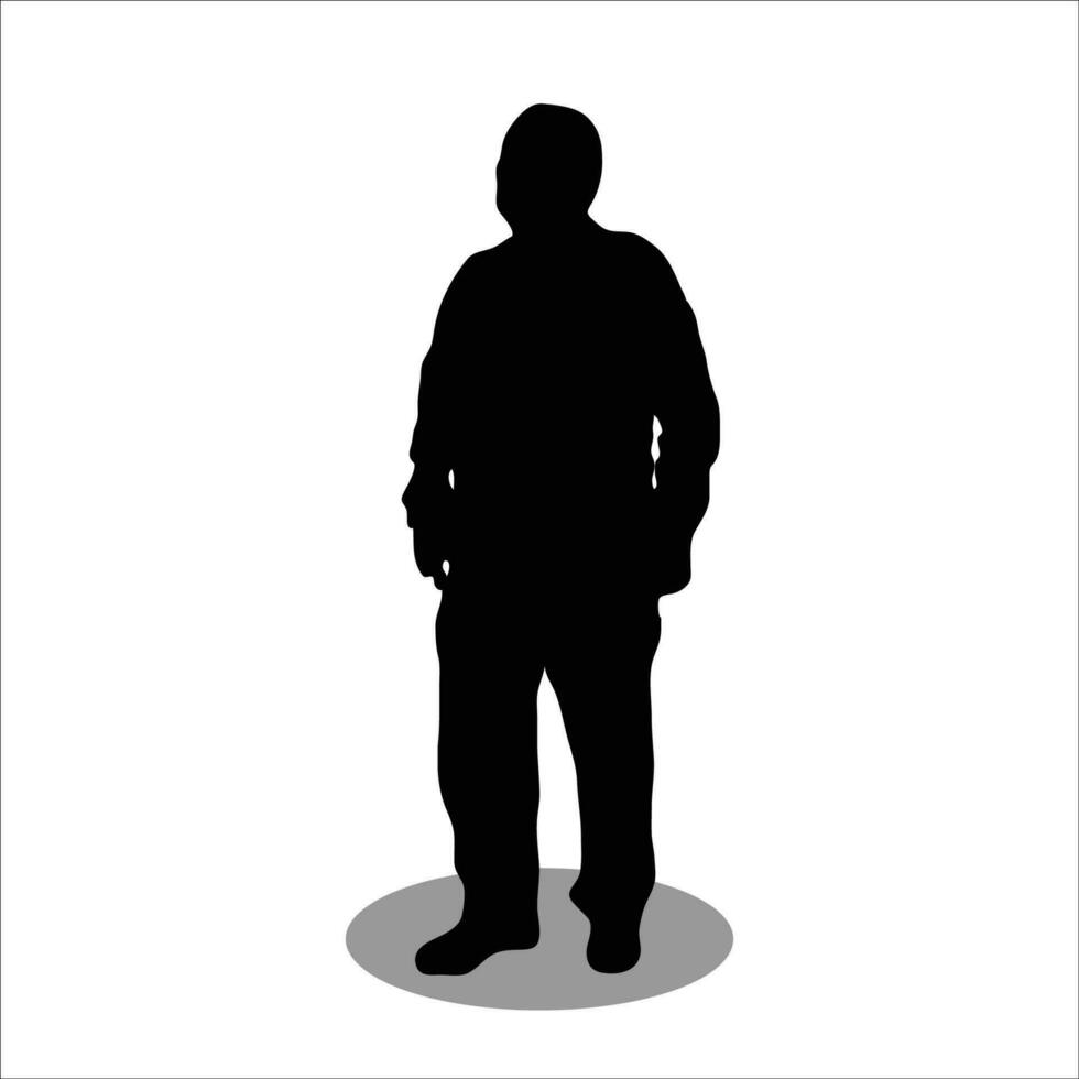 Old men silhouette vector