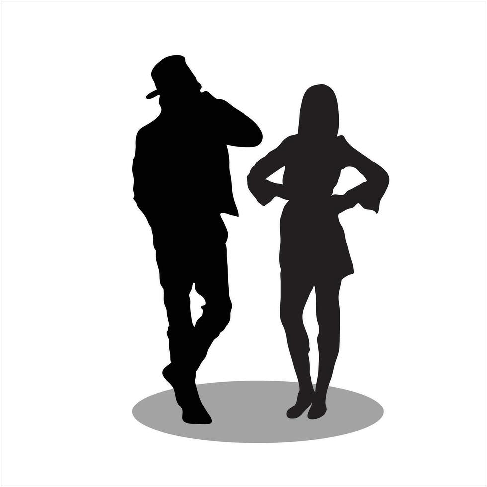 Couple silhouette vector