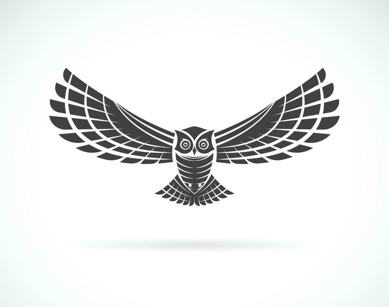Vector of an owl design on a white background,. Wild Animals. Bird logo or icon. Easy editable layered vector illustration.