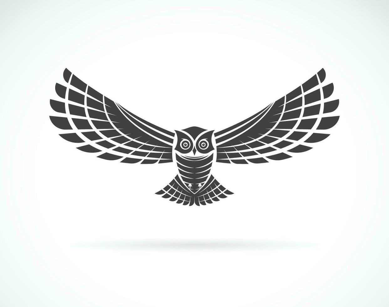 Vector of an owl design on a white background,. Wild Animals. Bird logo or icon. Easy editable layered vector illustration.