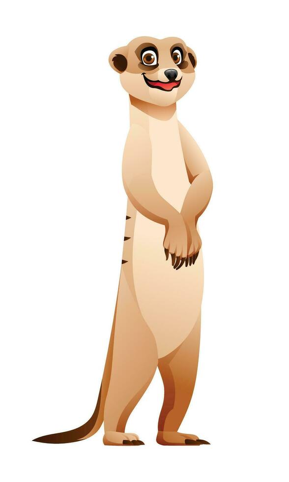 Meerkat cartoon illustration isolated on white background vector