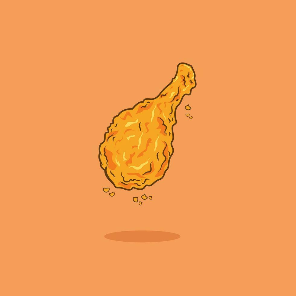 fried chicken vector cartoon illustration