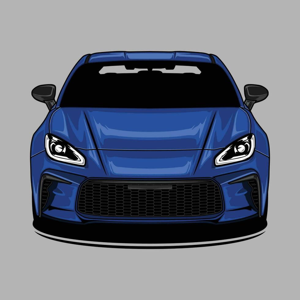 Front view car vector illustration for conceptual design