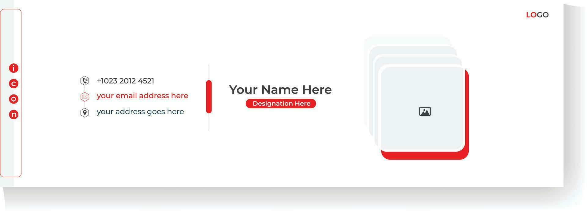 Creative Simple Business Email Signature Design Template vector