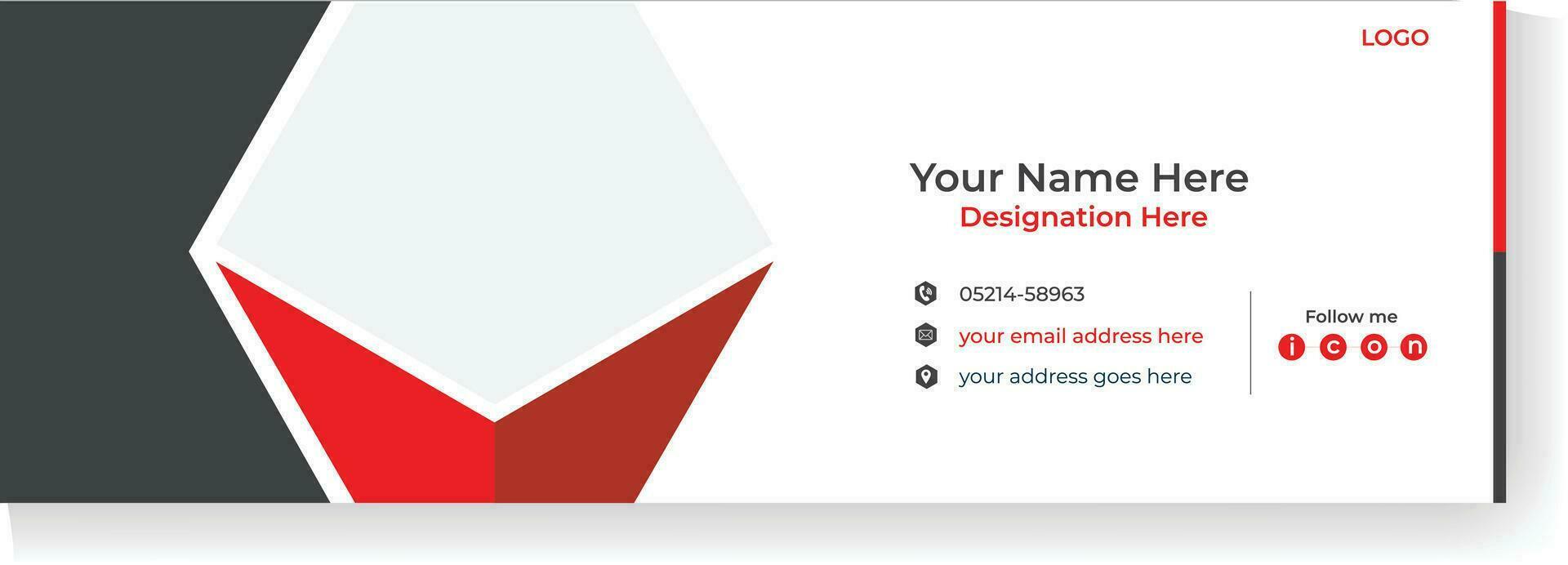 Creative Simple Business Email Signature Design Template vector