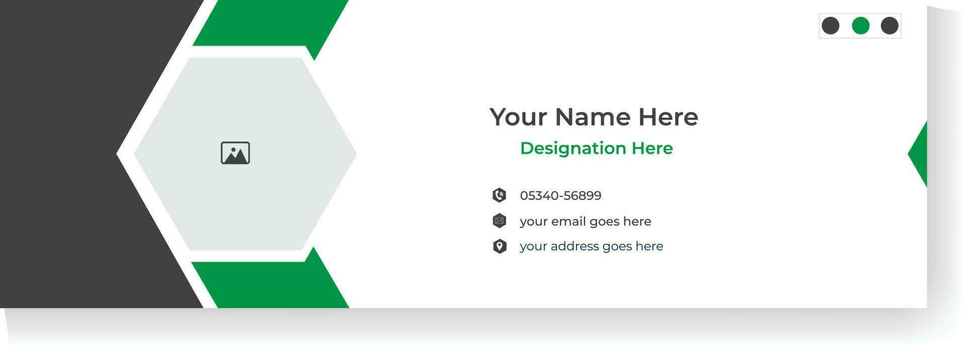 Creative Simple Business Email Signature Design Template vector