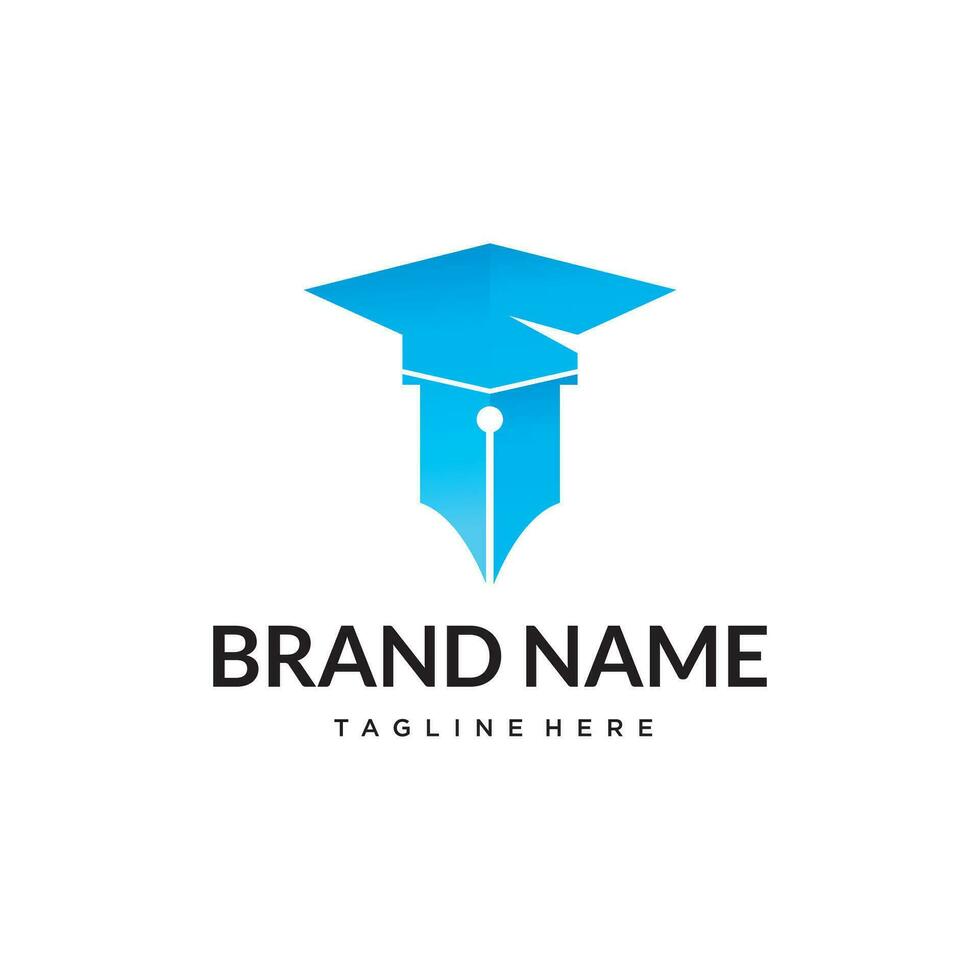 educación logo diseño, entrenamiento logo vector