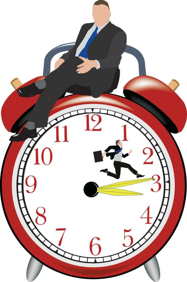 distinguished person sedoto over an alarm clock vector