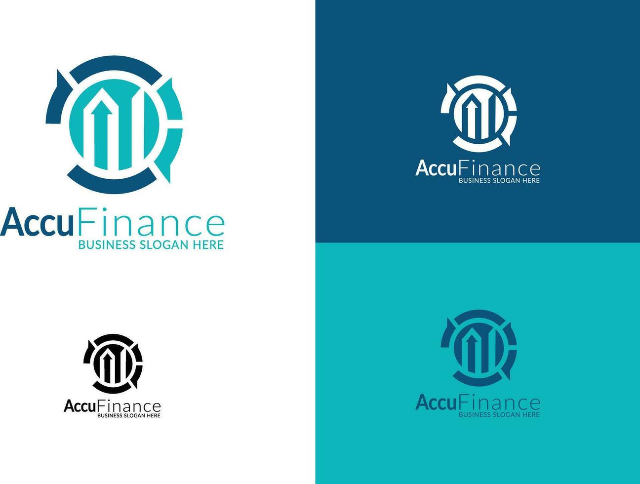 vector accounting and financial logo template
