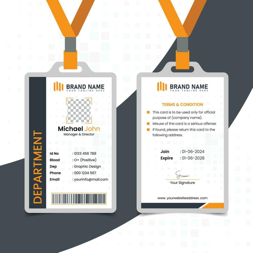 Professional business id card design vector