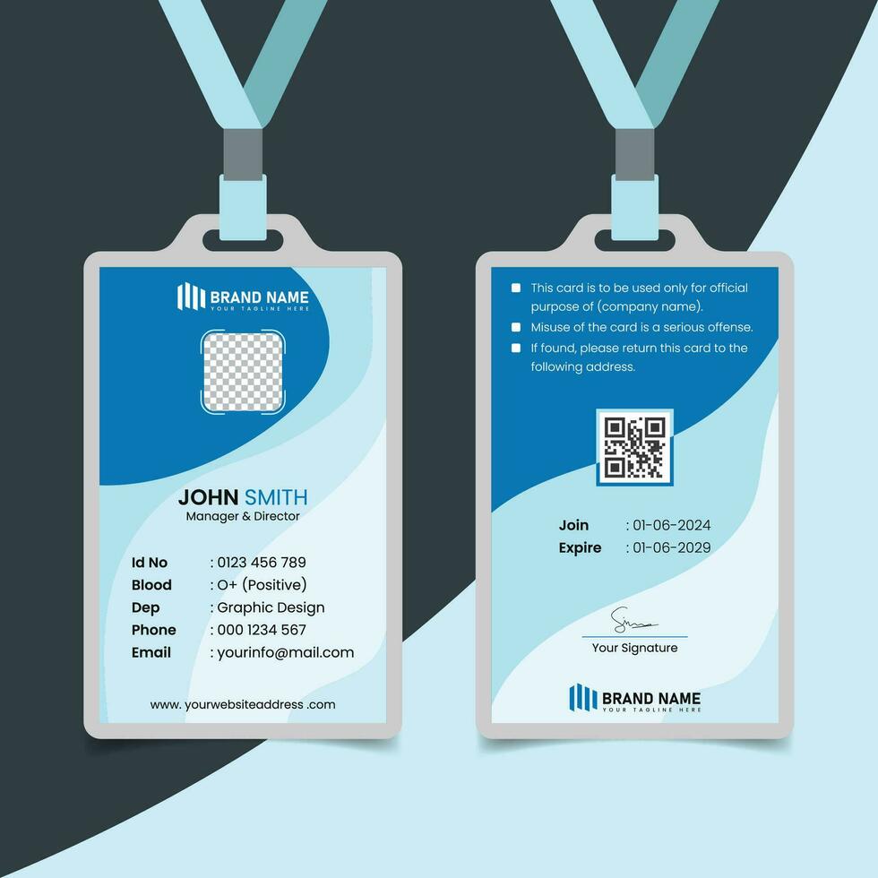 Professional business id card design vector