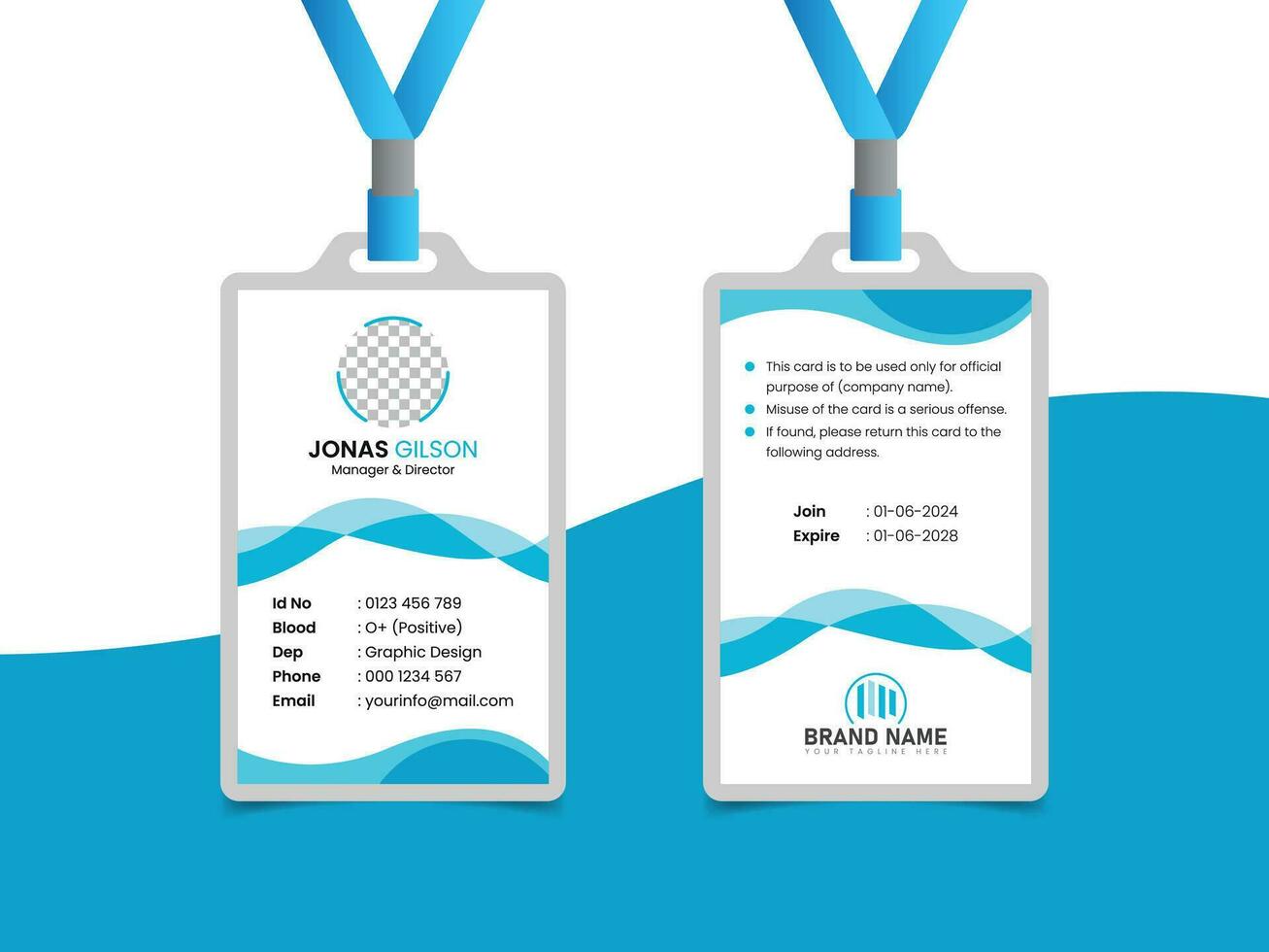 Professional business id card design vector
