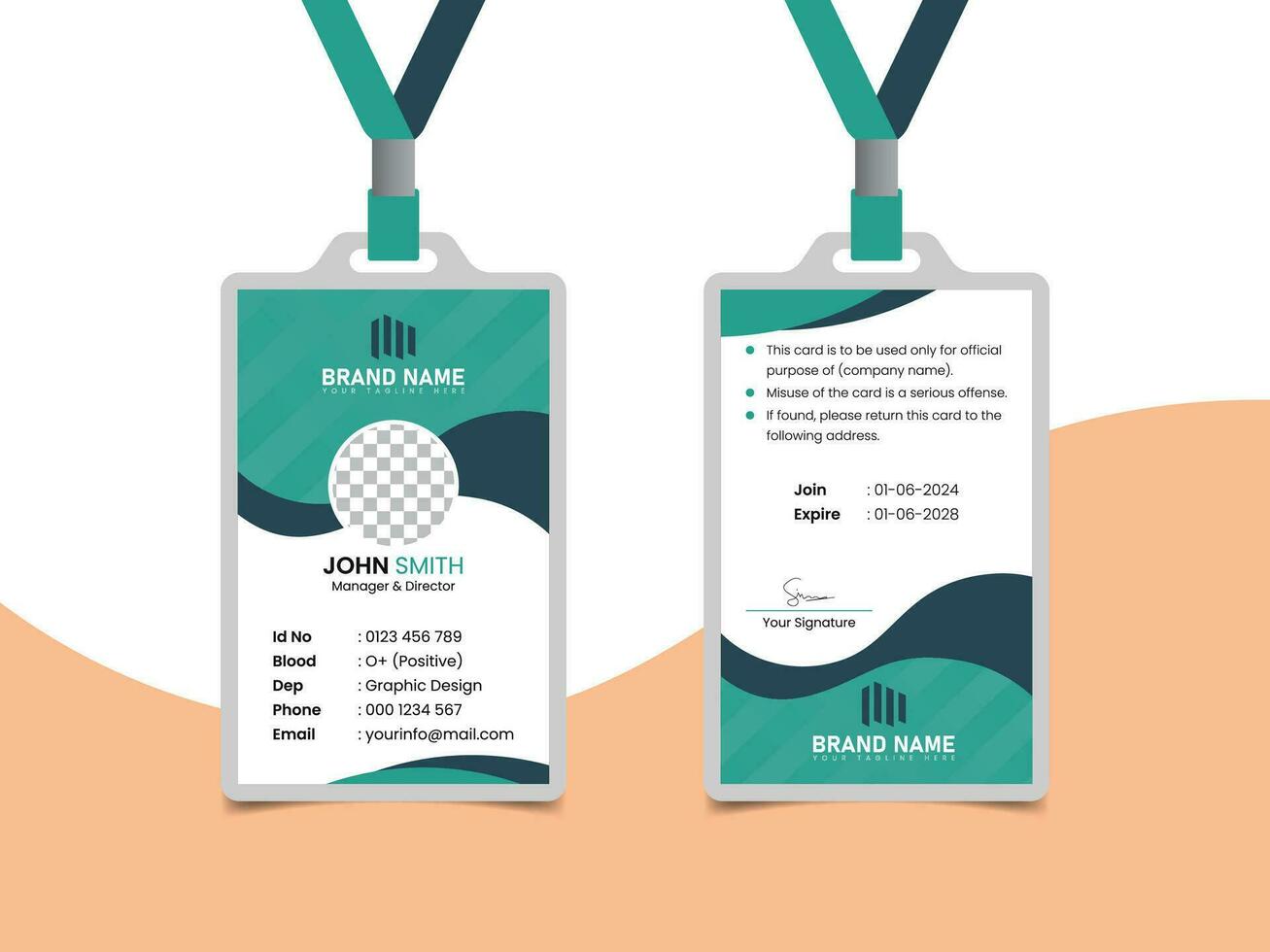 Professional business id card design vector