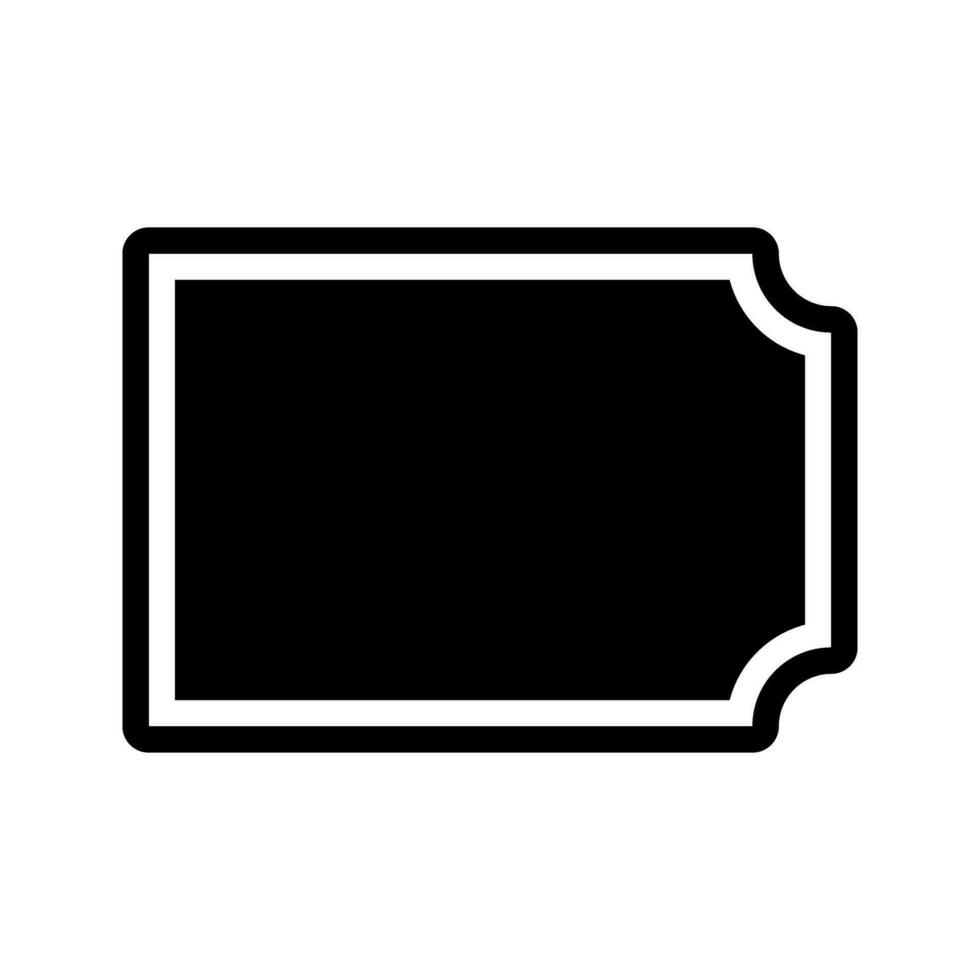 Blank ticket icon. Vector illustration. flat style design