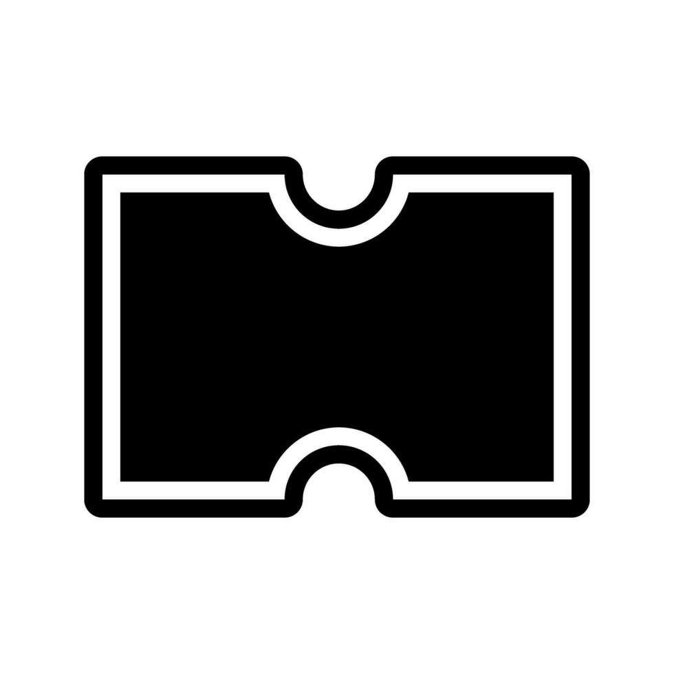 Ticket icon. empty blank vector illustration. glyph style Flat design. Can be used for mobile apps, websites and UI
