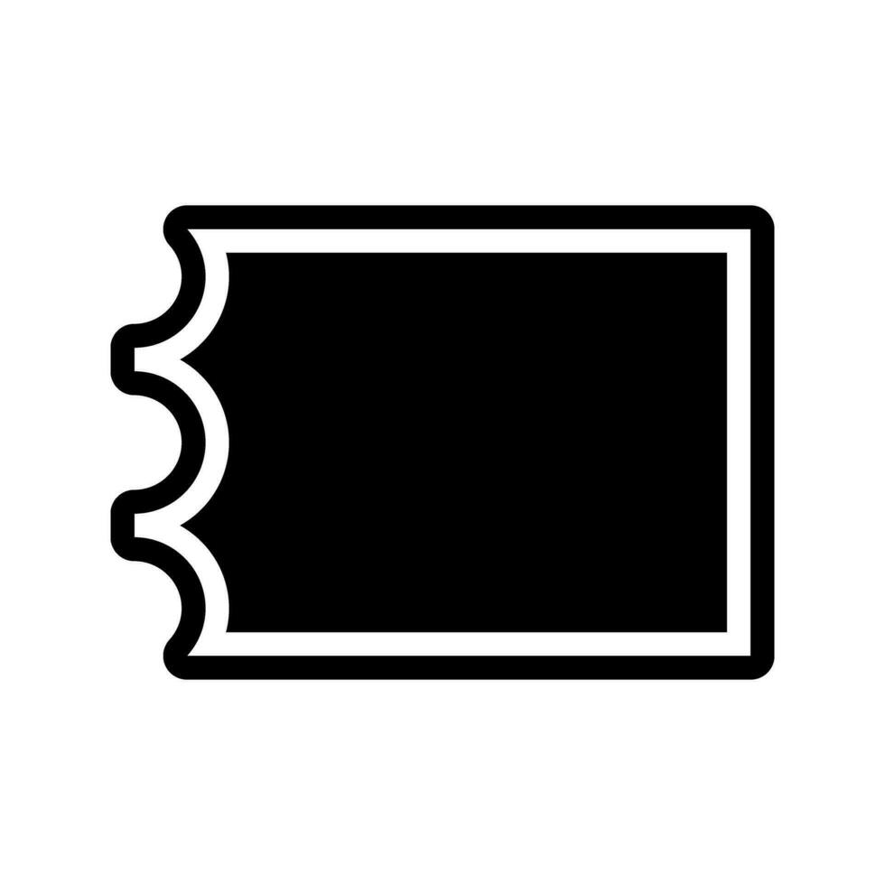 Cinema ticket icon glyph style Flat design. Can be used for mobile apps, websites and UI Vector illustration