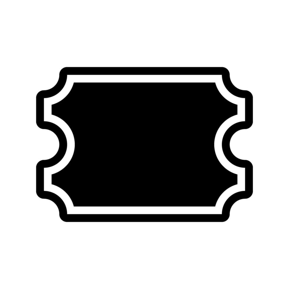 coupon ticket vector icon. Black sign isolated on white background