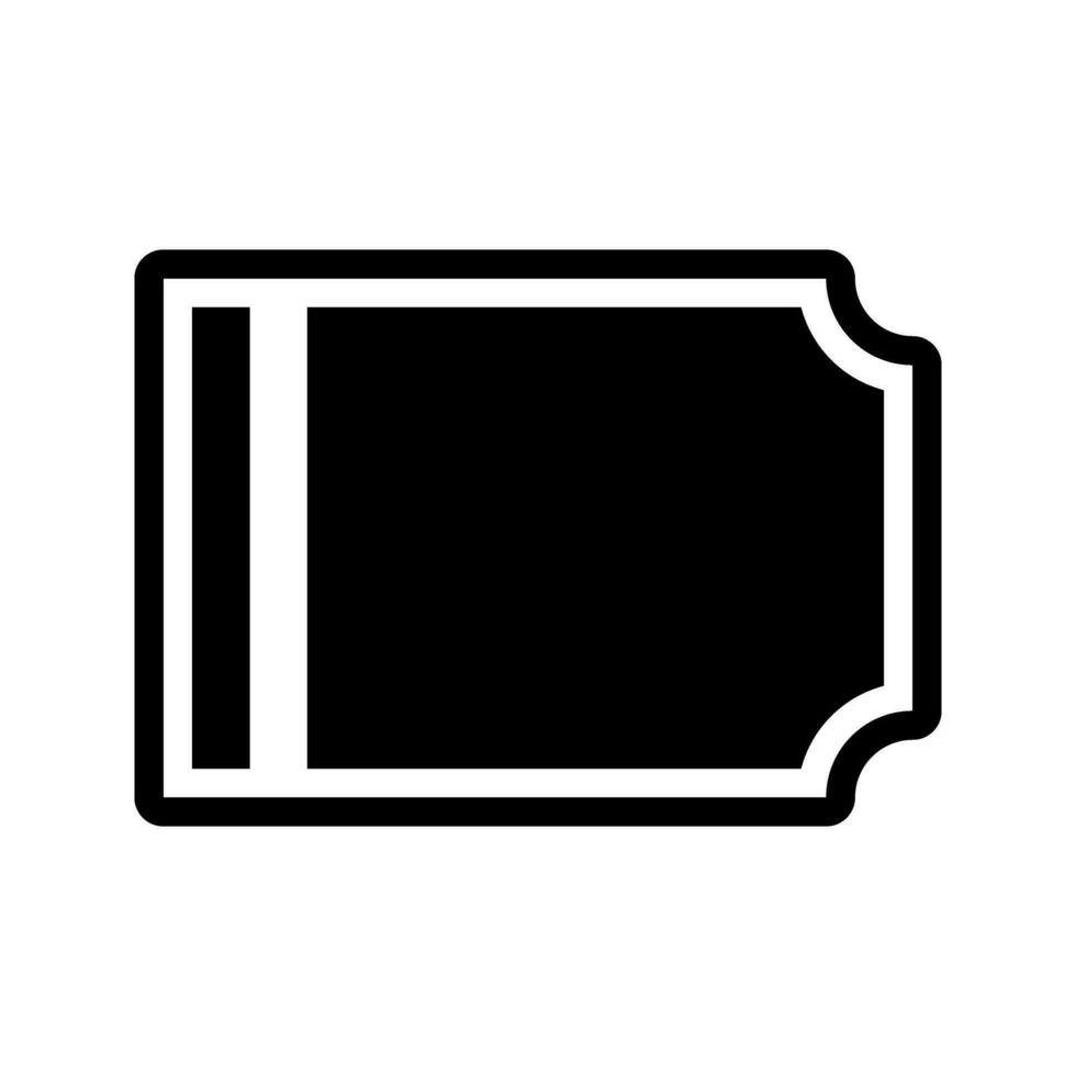 Coupon ticket icon. Flat style black icon on white. glyph style Flat design. Can be used for mobile apps, websites and UI vector