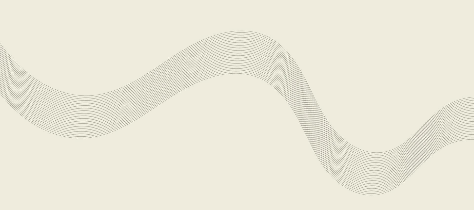 Abstract wave element for design. Digital frequency track equalizer. Stylized line art background. Vector illustration. Wave with lines created using blend tool. Curved Wavy Line, Smooth Stripe.