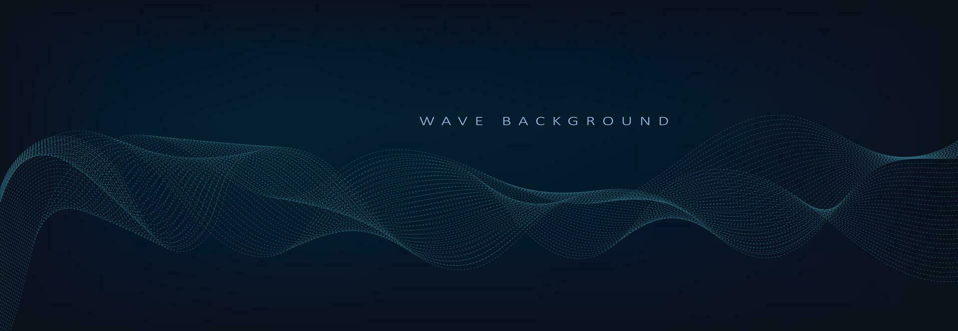 Abstract Waving Particle Technology Background. Blue Background. vector