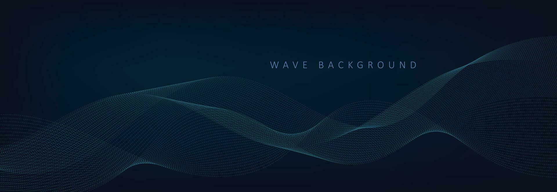 Abstract Waving Particle Technology Background. Blue Background. vector