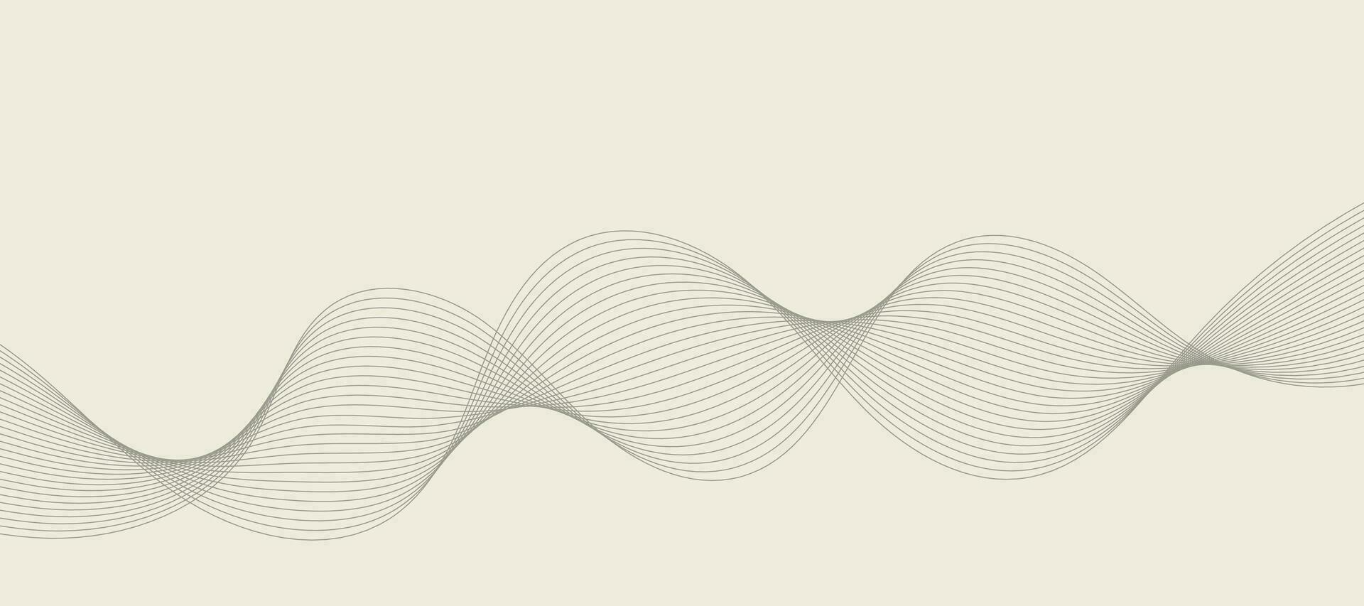 Abstract wave element for design. Digital frequency track equalizer. Stylized line art background. Vector illustration. Wave with lines created using blend tool. Curved Wavy Line, Smooth Stripe.