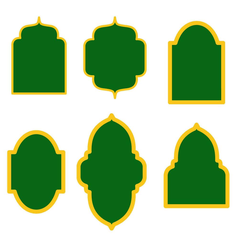 Arabic arched window or door vector