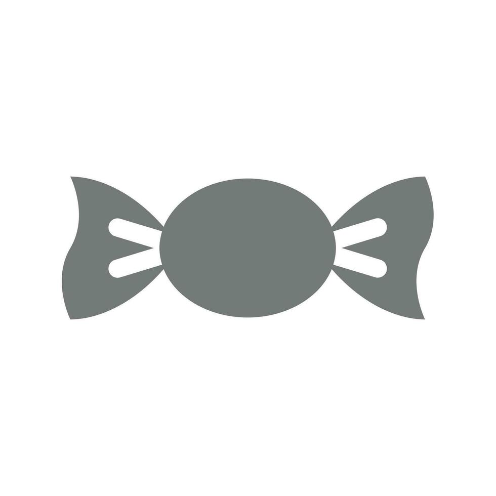 Candy vector icon. Simple sweet or sugar wrapped toffee symbol.