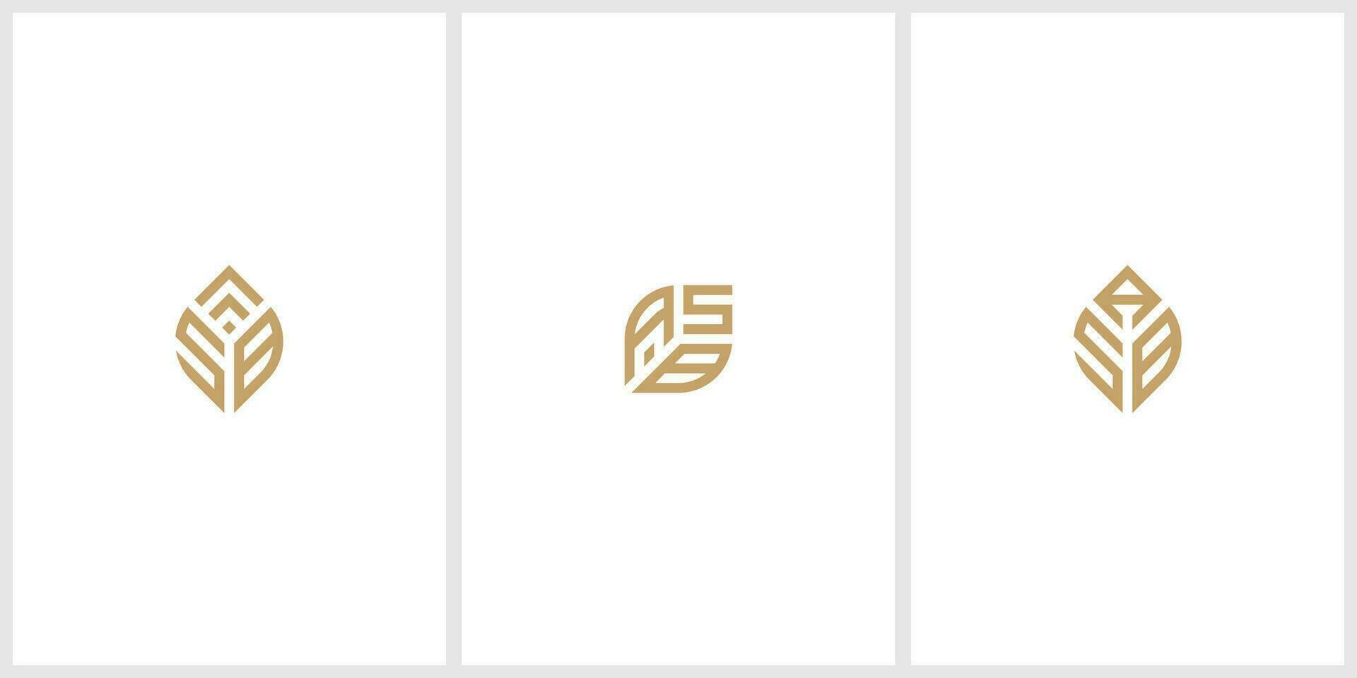 ASB letter logo creative design with vector graphic, ASB simple and modern logo.