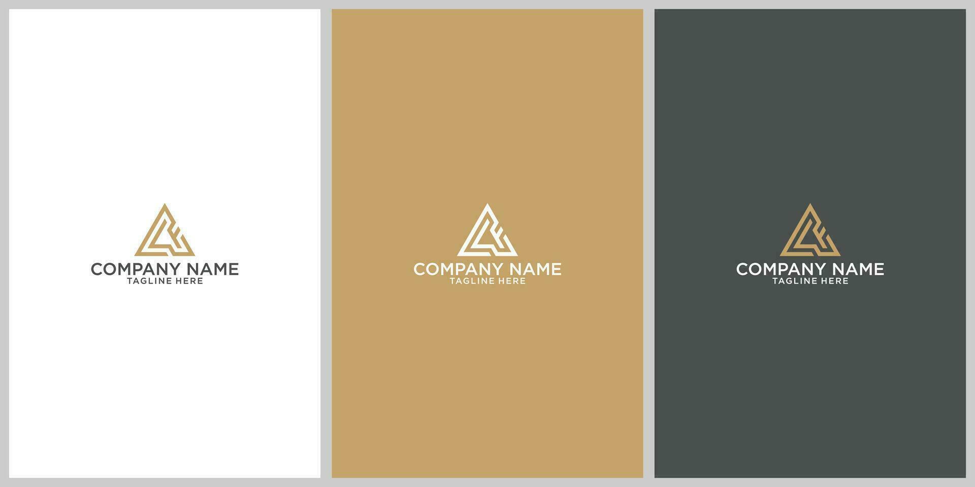 letter lf triangle logo design vector illustration template