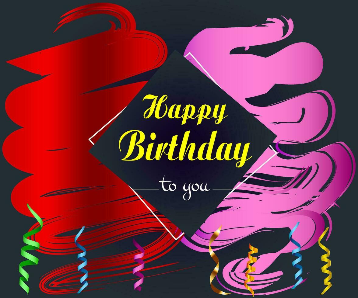 Happy Birthday Neon Text Vector. Happy Birthday neon sign, design template, modern trend design, night neon signboard, night bright advertising, light banner. Editing text neon sign. vector