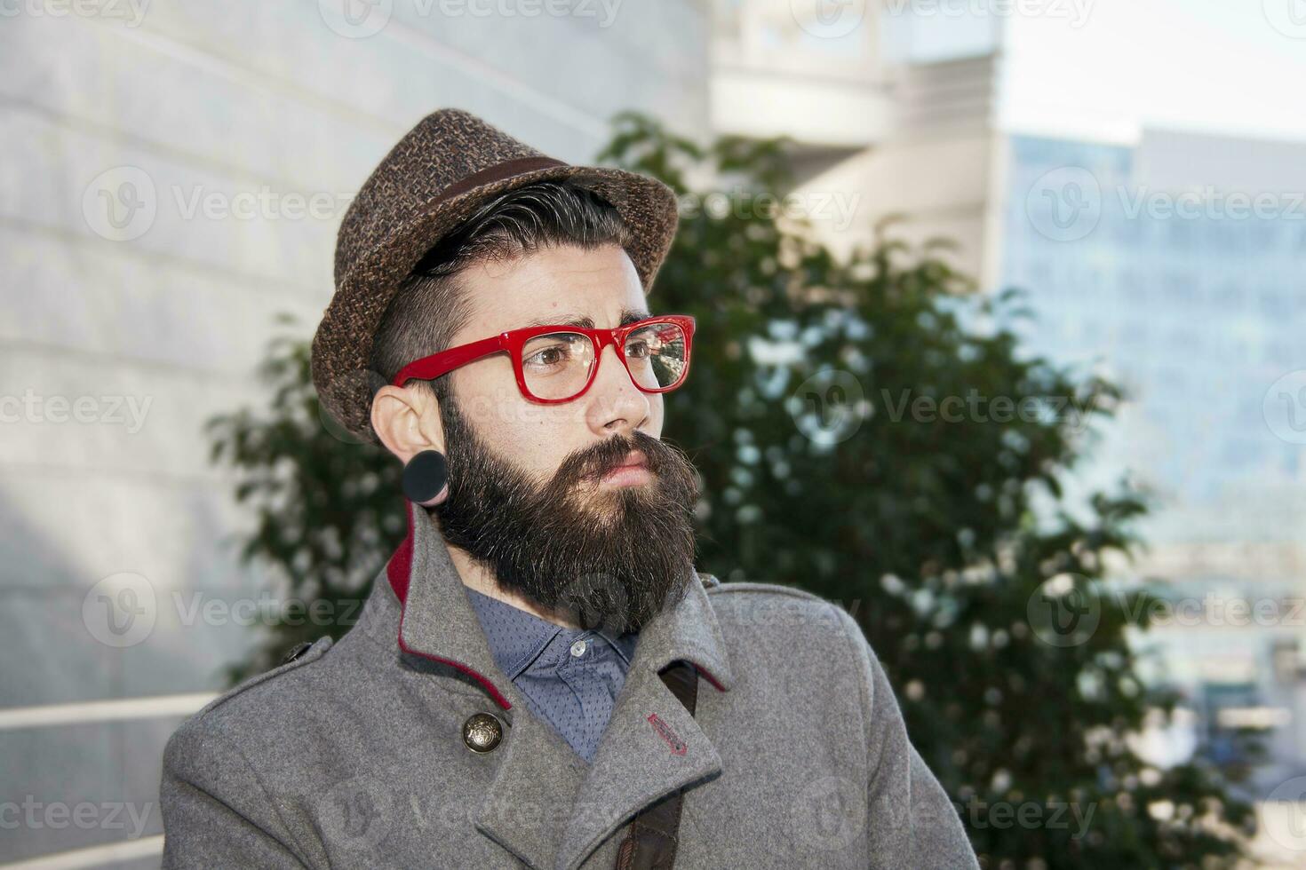 portrait of young hipster businessman photo