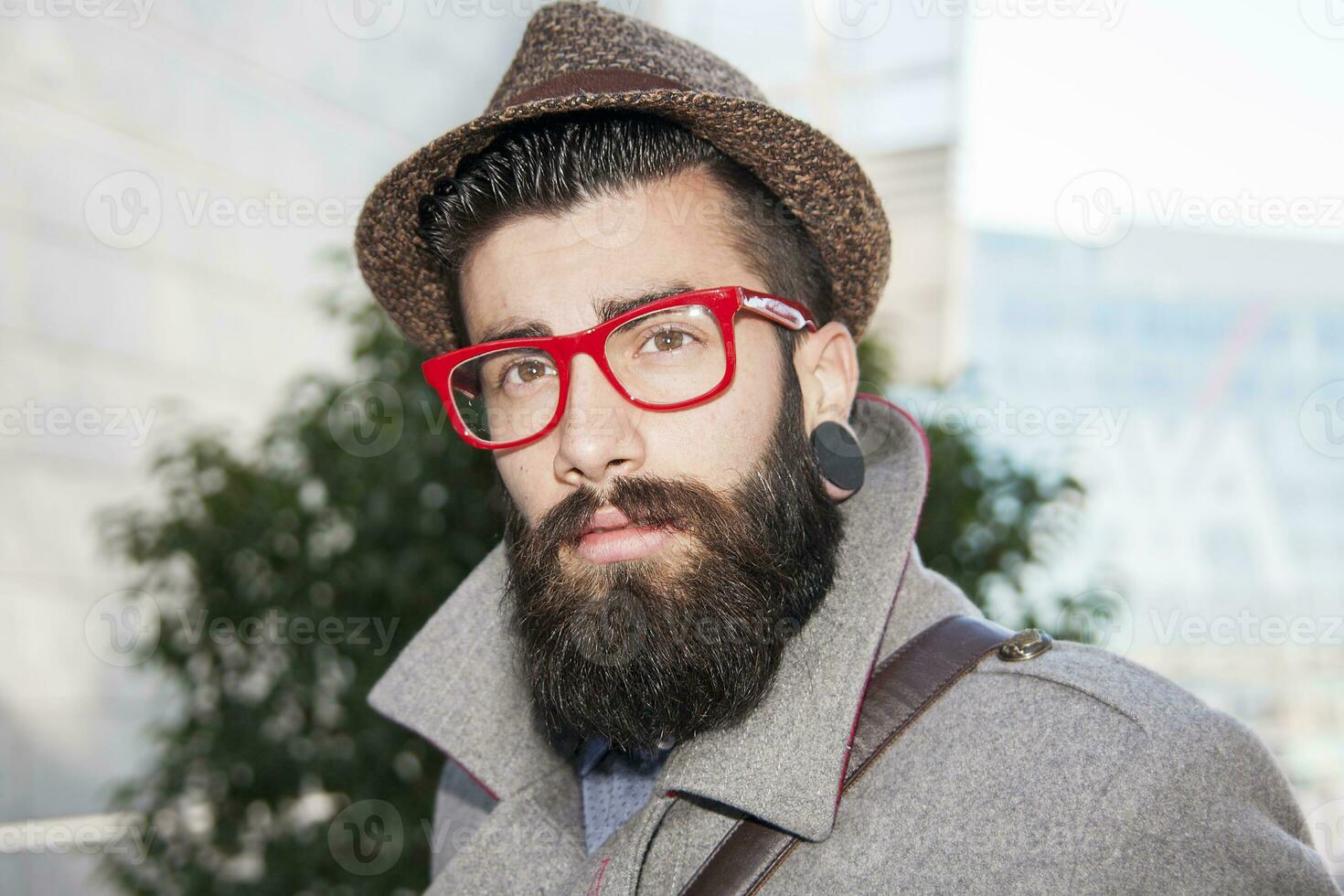 portrait of young hipster businessman photo