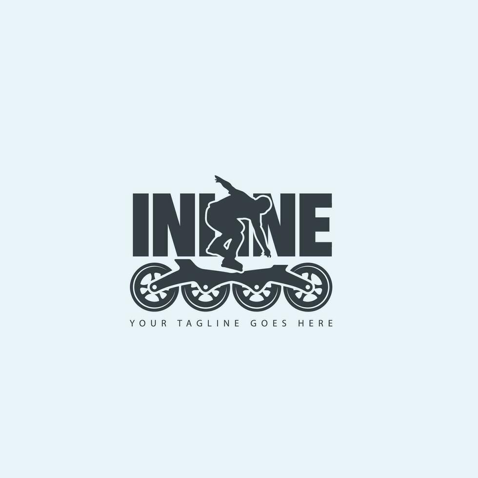 inline skating logo vector