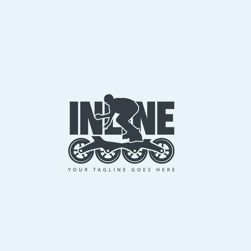 inline skating logo vector