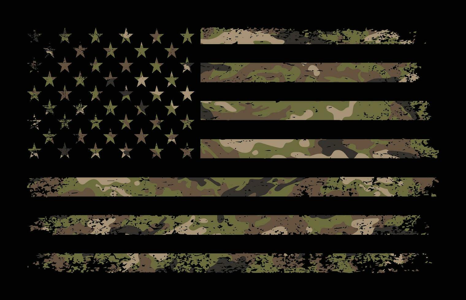 USA flag With Camouflage vector