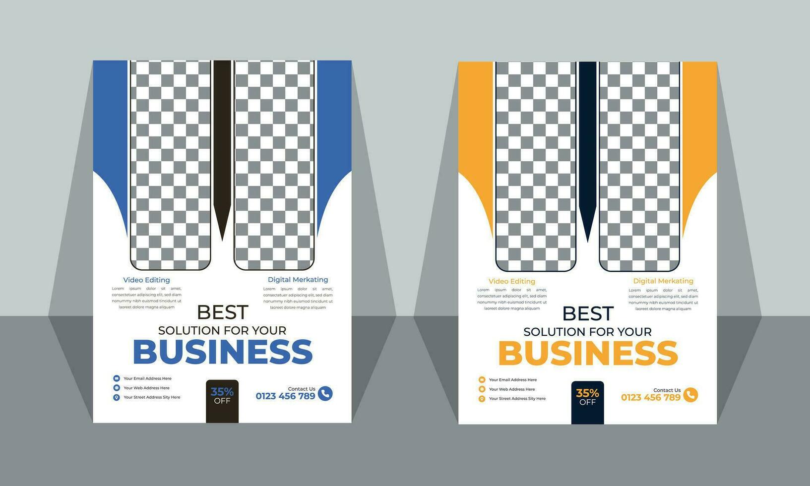 Vector creative and modern business flyer,