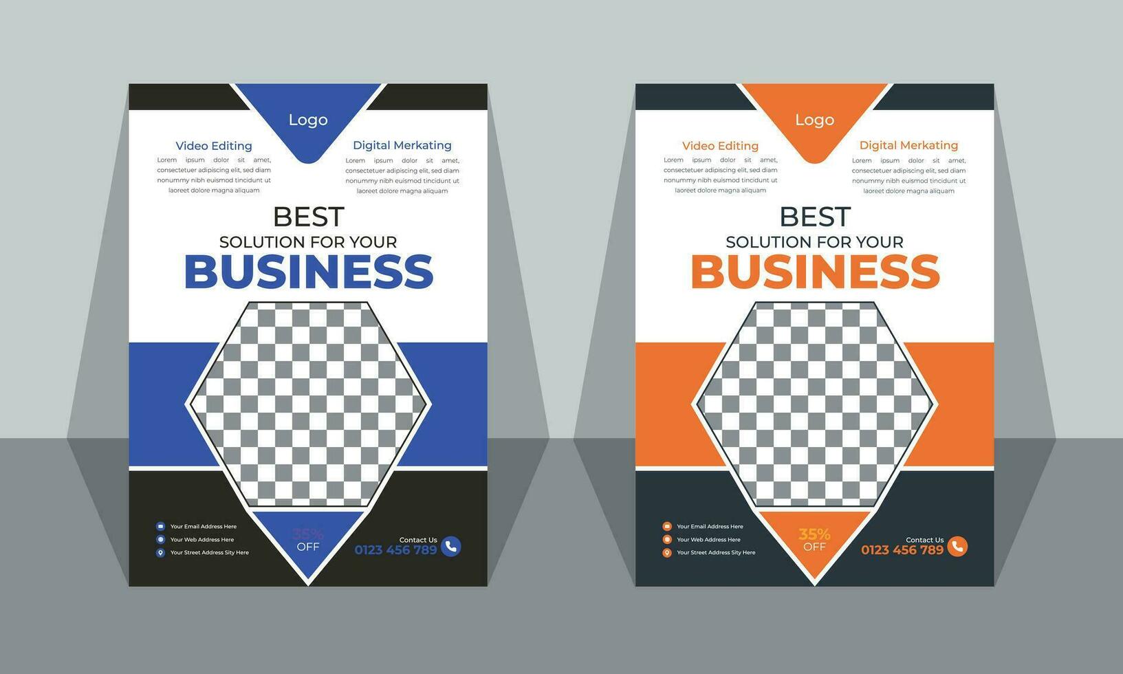 Vector creative and modern business flyer,