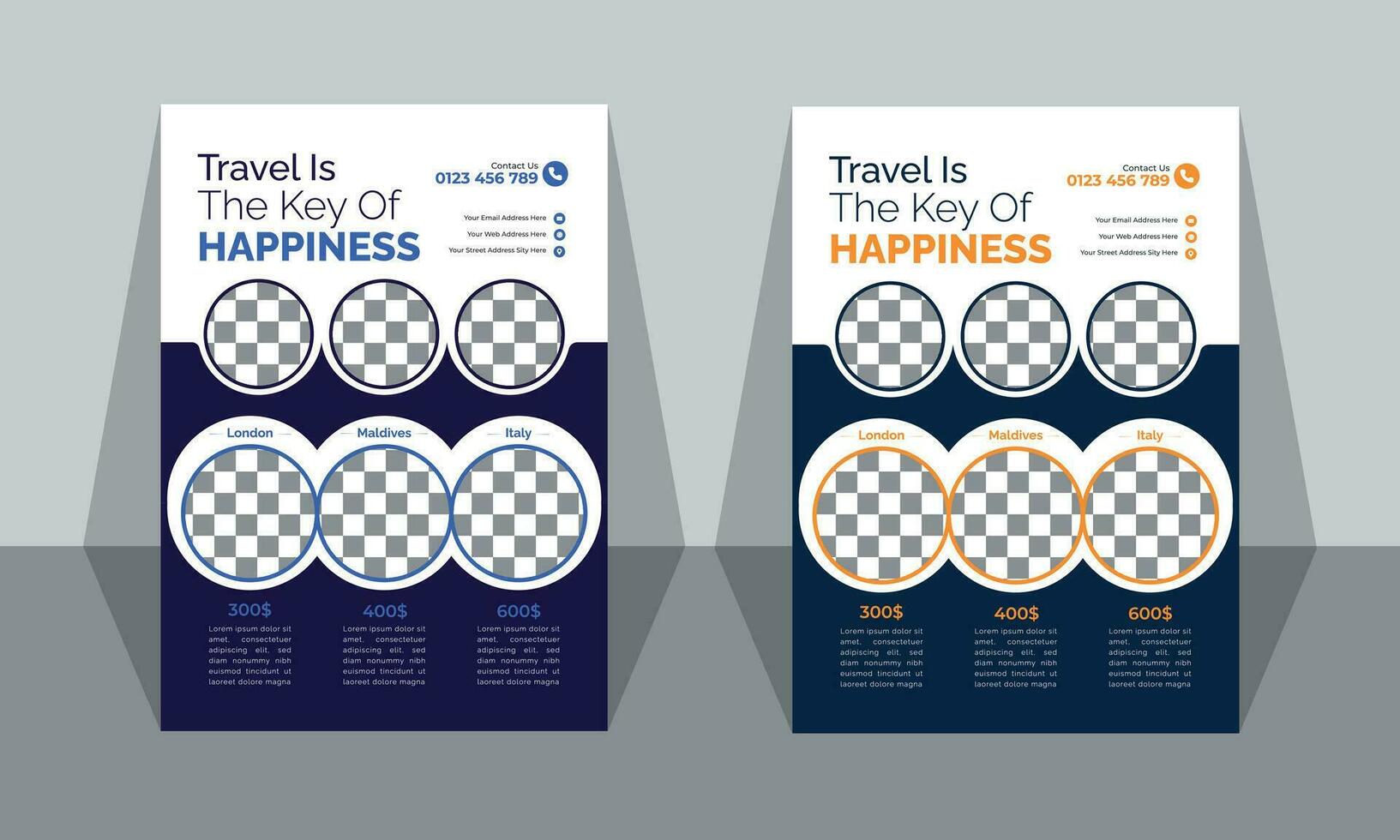 Flyer design template vector
