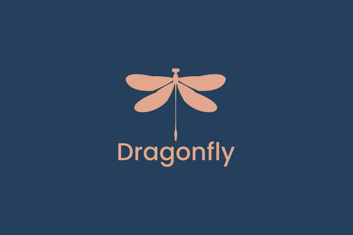 dragonfly logo vector icon illustration